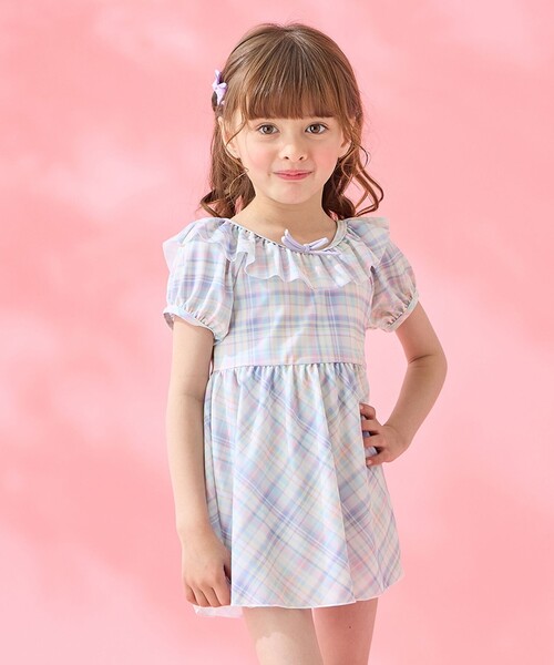 ANY（エニィ） 水着 チェック柄 セパレート 水着 キッズ 子供 女の子