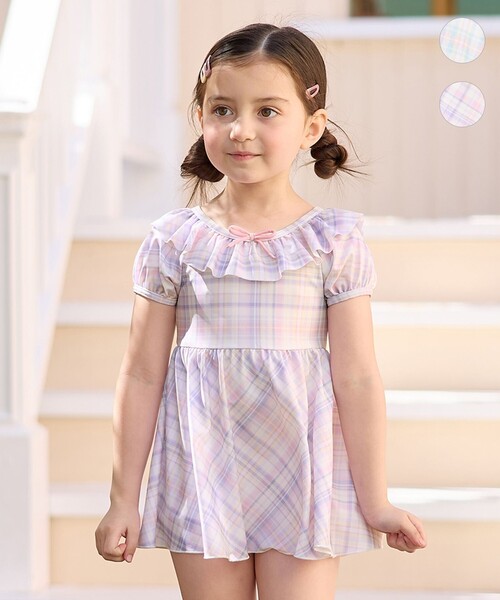 ここ.*・゜ 様　familiar セパレート水着 120cm チェック チェック柄 セパレート 水着 / any FAM KIDS | ファッション通販