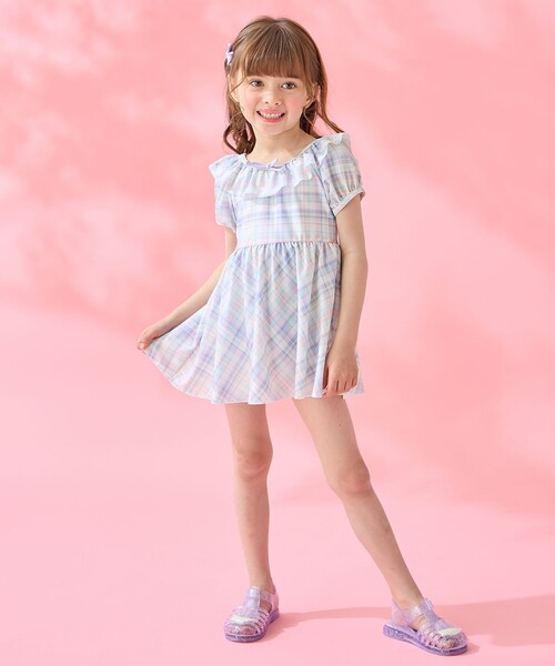 any FAM 水着 チェック柄 セパレート キッズ 子供 女の子