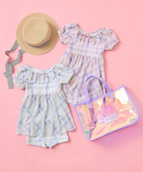 ANY 水着 チェック柄 セパレート キッズ 子供 女の子 : ZOZOTOWN Yahoo