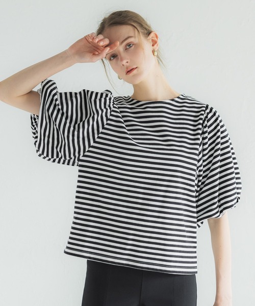 coca（コカ） tシャツ 半袖 ボリューム袖コットンカットソー