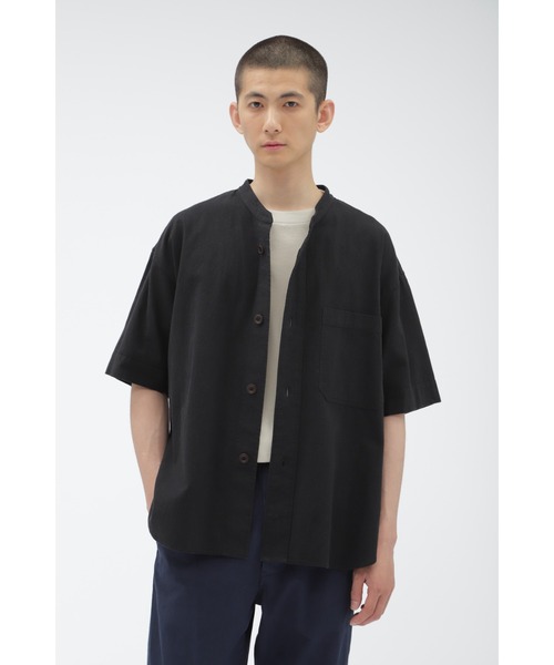 MHL.（エムエイチエル） シャツ LINEN COTTON PLAINWEAVE メンズ