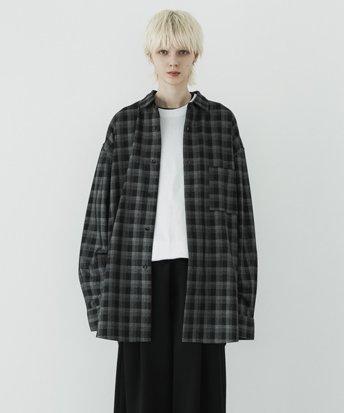 remer シャツ loose un-vintage check over shirt / ルーズアン