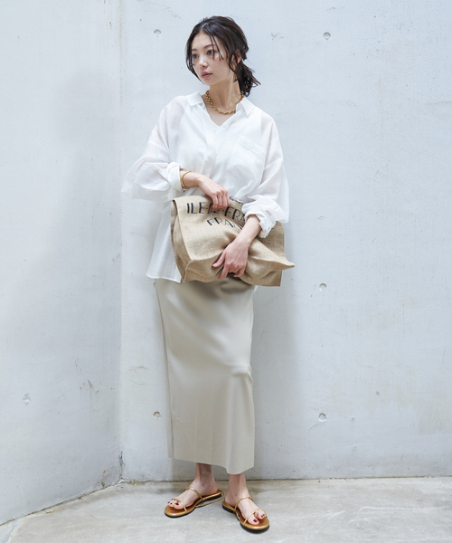 スカート 「4サイズ展開」ストレッチダンボールタイトスカート  