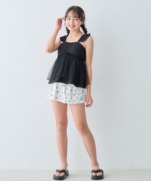 Amourire girl 水着 チュールフレアTOPS×スカパン 上下2点セット
