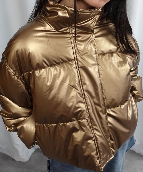 Lots of Love ブルゾン アウター ファイバーダウンメタリックショート