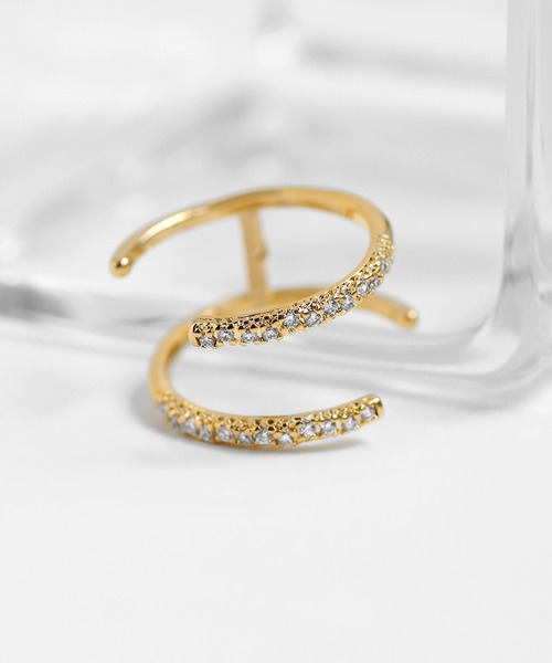 ANEMONE（アネモネ） 指輪 リング ダブルラインビジューリング