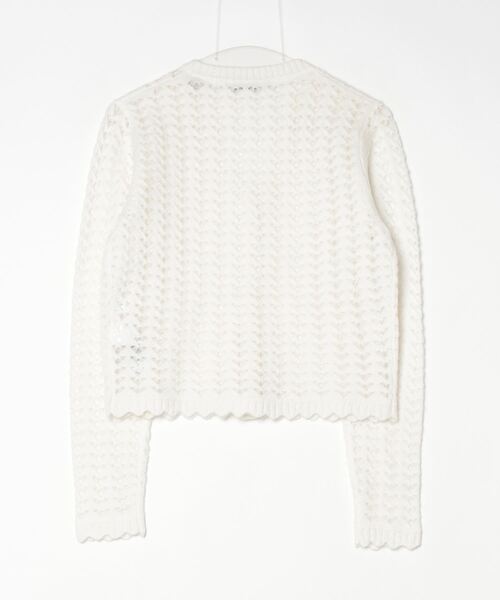 カーディガン VIVIAN OPEN STITCH V-NECK CARDIGAN | VIVIAN オープン ステッチ Vネック カーディガン レデ カーディガン VIVIAN OPEN STITCH V-NECK CARDIGAN | VIVIAN