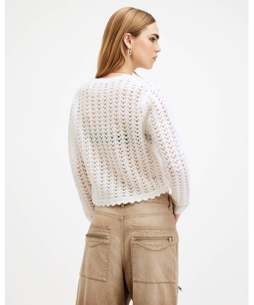 カーディガン VIVIAN OPEN STITCH V-NECK CARDIGAN | VIVIAN オープン ステッチ Vネック カーディガン レデ カーディガン VIVIAN OPEN STITCH V-NECK CARDIGAN | VIVIAN