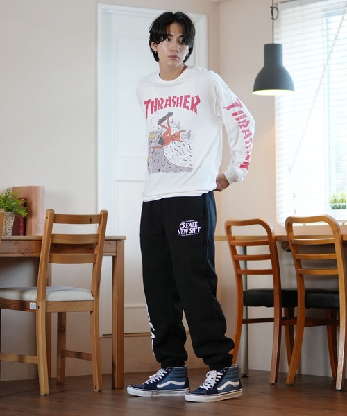 tシャツ 「ムラサキスポーツ限定」THRASHER/スラッシャー ロンTee/プリントTee ルーズシルエット ユニセックス 243TH1LT011/ | THRASHER | 18