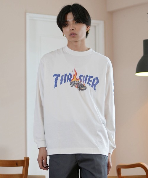 tシャツ 「ムラサキスポーツ限定」THRASHER/スラッシャー ロンTee/プリントTee ルーズシルエット ユニセックス 243TH1LT011/ | THRASHER | 05