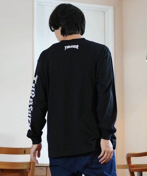 tシャツ 「ムラサキスポーツ限定」THRASHER/スラッシャー ロンTee/プリントTee ルーズシルエット ユニセックス 243TH1LT011/ | THRASHER | 23