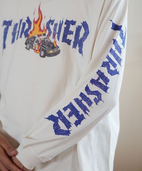 tシャツ 「ムラサキスポーツ限定」THRASHER/スラッシャー ロンTee/プリントTee ルーズシルエット ユニセックス 243TH1LT011/ | THRASHER | 13