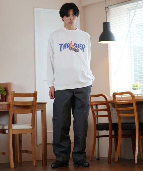 tシャツ 「ムラサキスポーツ限定」THRASHER/スラッシャー ロンTee/プリントTee ルーズシルエット ユニセックス 243TH1LT011/ | THRASHER | 07