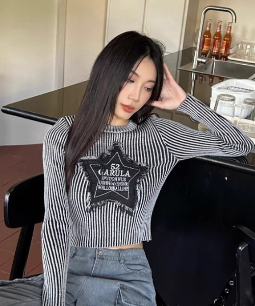 DIESEL ベアトップ リブニット DIESEL ディーゼル SS23 ベアトップ リブニット Dロゴ M レディース