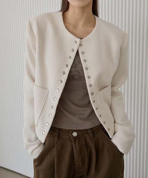 UNE MANSION（ユヌマンション） ジャケット ノーカラージャケット