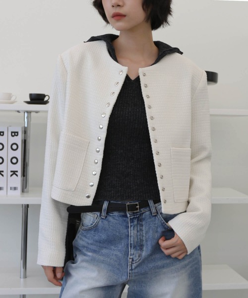 UNE MANSION（ユヌマンション） ジャケット ノーカラージャケット