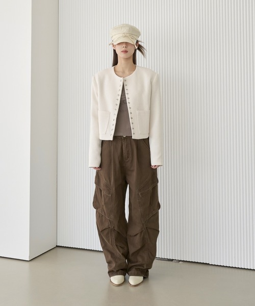 UNE MANSION（ユヌマンション） ジャケット ノーカラージャケット