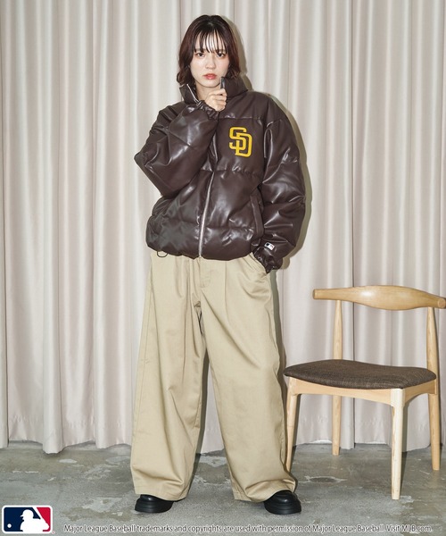 PUBLUX×MLB パブリュクス フェイクレザージャケット L NYメッツ PUBLUX ブルゾン アウター PUBLUX/パブリュクス Fake leather