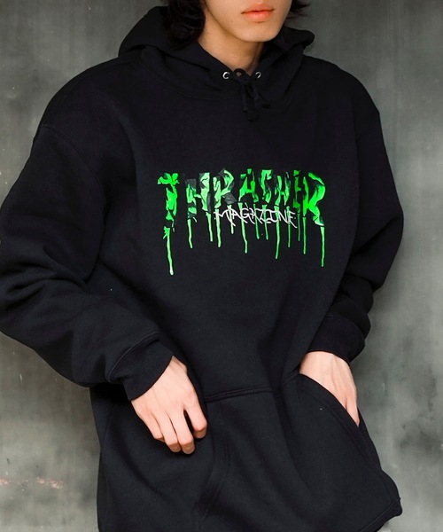XL 新品 スラッシャー ブラッド ドリップ ロゴプリント パーカー THRASHER パーカー BLOOD DRIP HOODIE SWEAT PARKA/スラッシャー