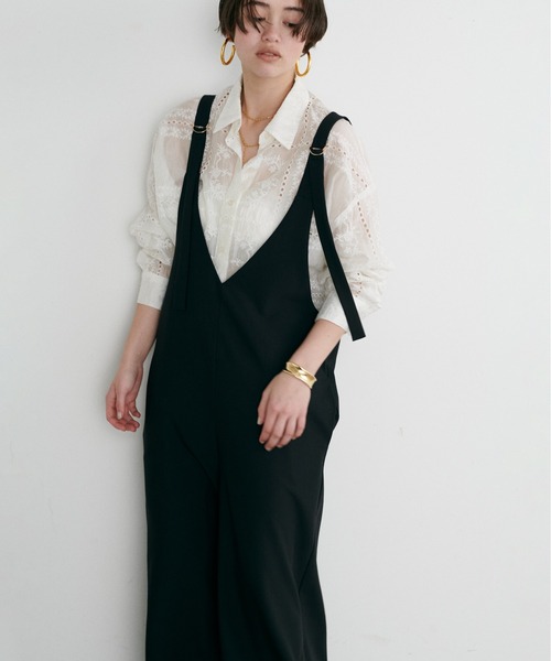サロペット・オーバーオール・オールインワン louren vneck wide over all ARCADE サロペット オーバーオール 夏服 Vネック オールインワン