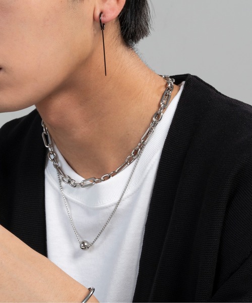 ネックレス 金属アレルギー対応「ieLS」ステンレス 2wayボール