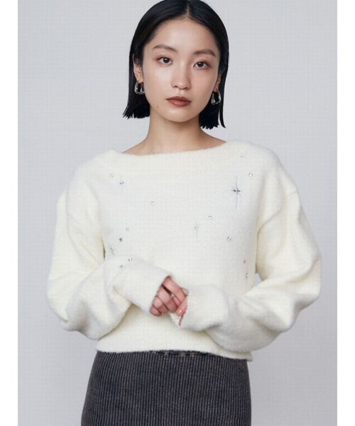 EMODA ニット セーター スパークビジューニット レディース