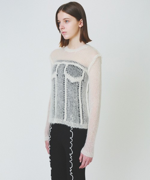 ニット セーター 「soduk」denim fluffy top レディース : ZOZOTOWN
