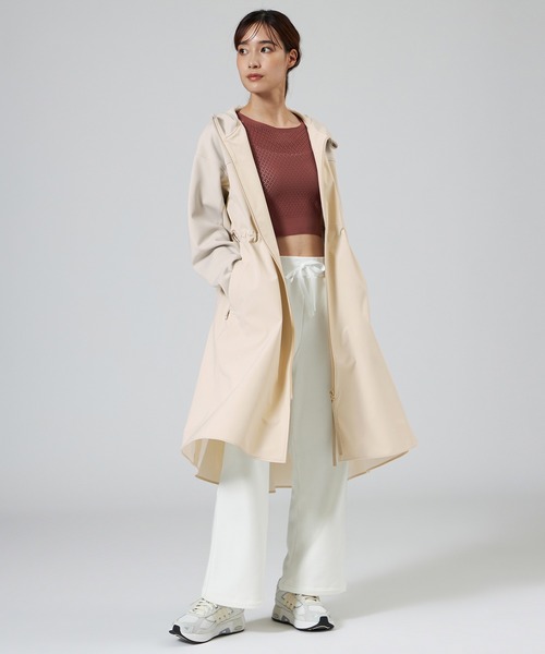 Chacott チャコット タフタ Aラインコート ストレッチ キャメル 【公式