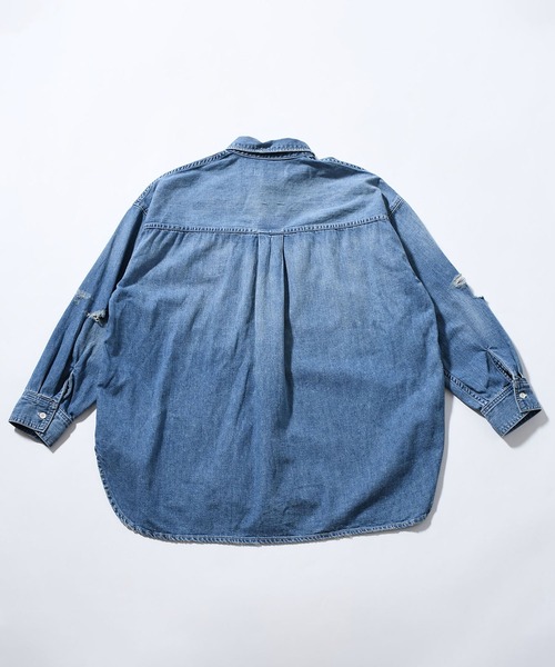 ★新品★ジョンブル★デニムシャツ★カッコ可愛い★ Johnbull（ジョンブル） ブラウス シャツ 7.5オンスハードワーカー