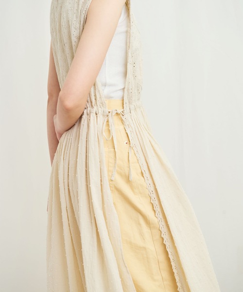 ワンピース Bonjour NEW APRON DRESS 2/3y New Apron Dress in Ivory Denim by Bonjour - Petite Belle