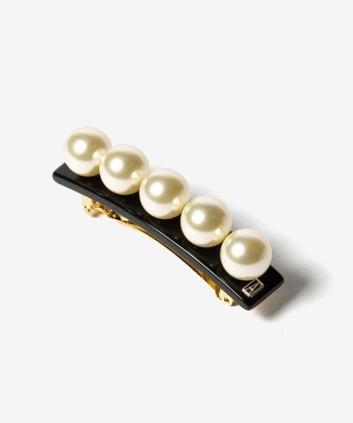 ALEXANDRE DE PARIS ヘアクリップ パール付き ALEXANDRE DE PARIS（アレクサンドル ドゥ パリ） ヘアクリップ