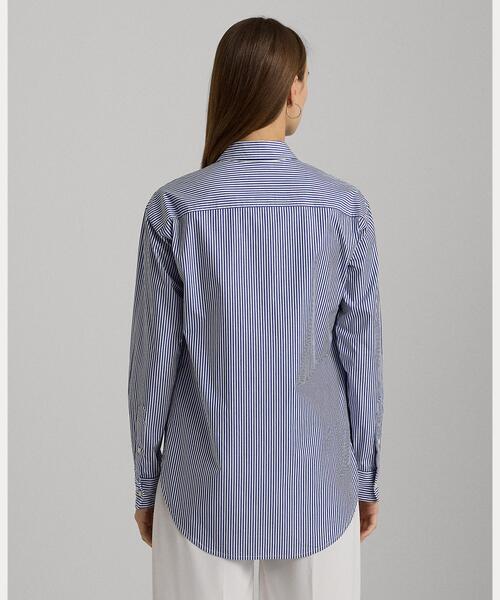 ラルフローレン　ストライプド コットンシャツ M相当　着用感のない美品 RALPH LAUREN｜ストライプド コットン シャツ | Rakuten Fashion