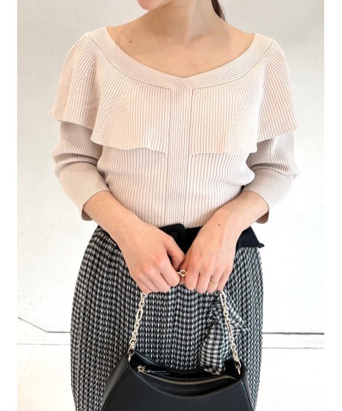 「SNIDEL」 半袖ニット ONE SIZE パープル レディース SNIDEL 「SNIDEL」 半袖ニット ONE SIZE パープル レディース