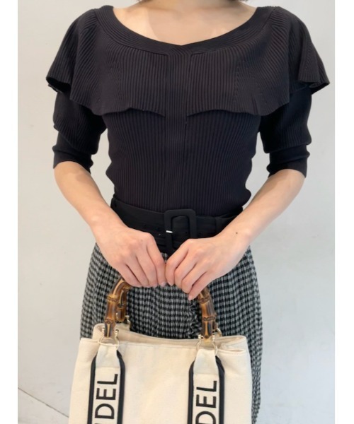 SNIDEL 「SNIDEL」 半袖ニット ONE SIZE パープル レディース