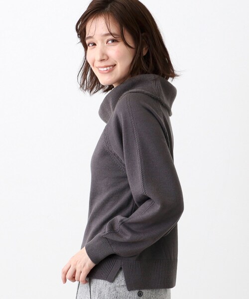 ニット セーター 「春SALE／手洗い可」華やかオフタートルニット レディース Reflect ニット セーター 「春SALE／手洗い可」華やかオフ