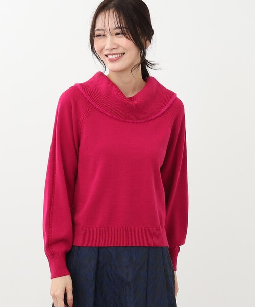 ニット セーター 「春SALE／手洗い可」華やかオフタートルニット レディース Reflect ニット セーター 「春SALE／手洗い可」華やかオフ