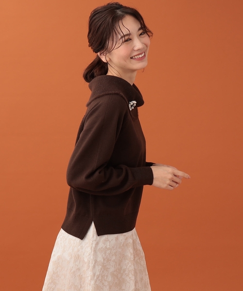 ニット セーター 「春SALE／手洗い可」華やかオフタートルニット レディース Reflect ニット セーター 「春SALE／手洗い可」華やかオフ
