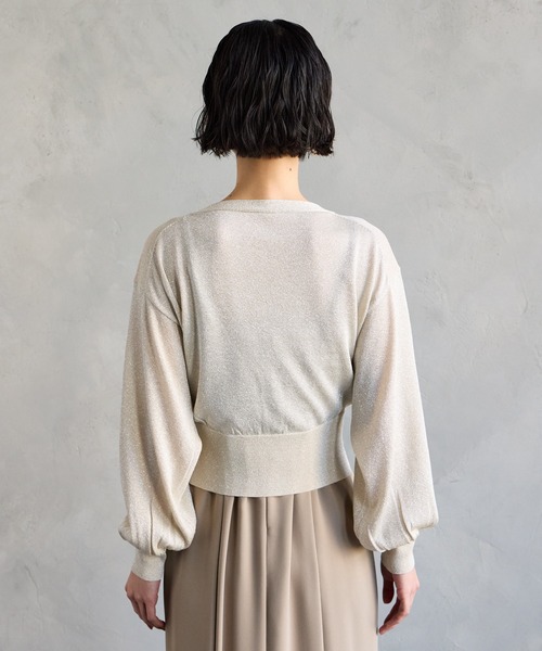 AIMER（エメ） カーディガン Vネックラメニットカーディガン