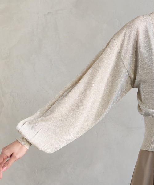 AIMER（エメ） カーディガン Vネックラメニットカーディガン