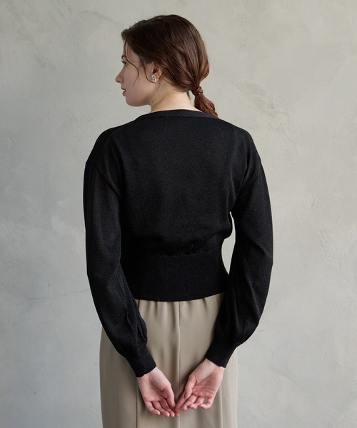 AIMER（エメ） カーディガン Vネックラメニットカーディガン