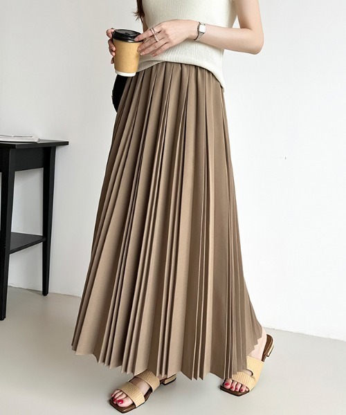 スカート 「選べる2丈×カラー展開あり」 きれいめ プリーツスカート ロング丈/マキシ丈 | COCOMOMO | 04