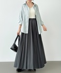 ロング スカート 品よく決まる大人のこなれプリ...の詳細画像5