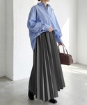 ロング スカート 品よく決まる大人のこなれプリ...の詳細画像2