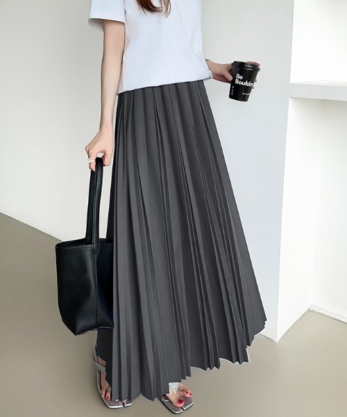 プリーツプリーツロングスカートブラック DAY CLOSET スカート 大人ロングプリーツスカート : ZOZOTOWN Yahoo!店