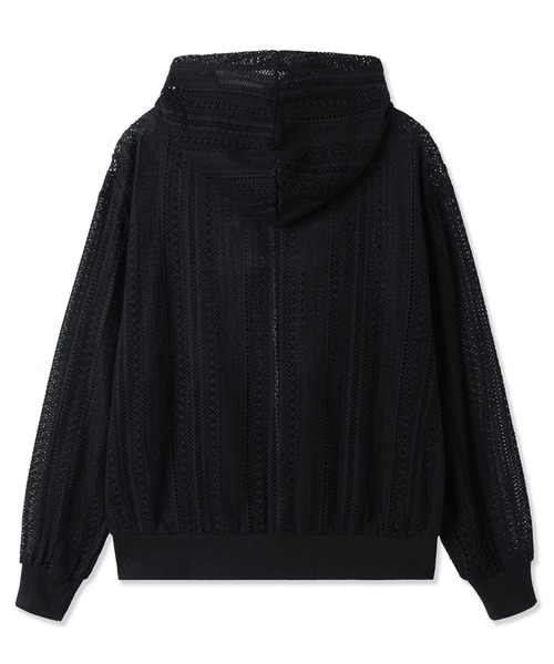 OY（オーワイ） パーカー LOGO CROCHET HOODIE ZIP UP/ロゴクロシェ 