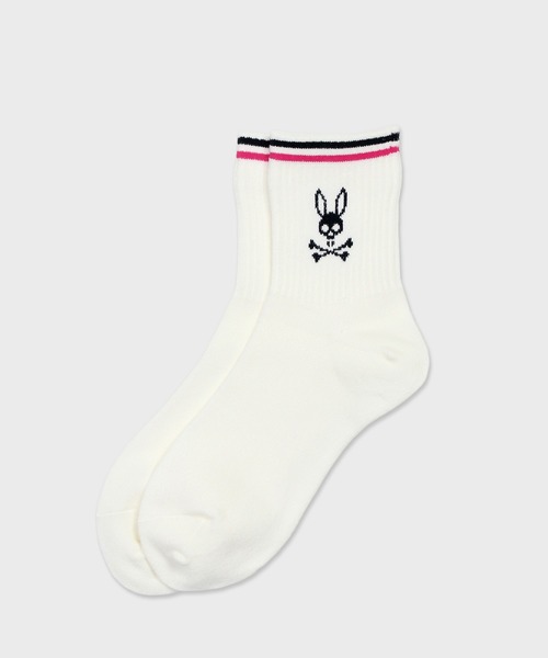 Psycho Bunny 靴下 「WOMEN」ロゴライン ソックス レディース