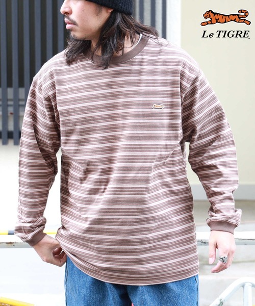 Right-on（ライトオン） tシャツ 「Le TIGRE」マルチボーダーロンT