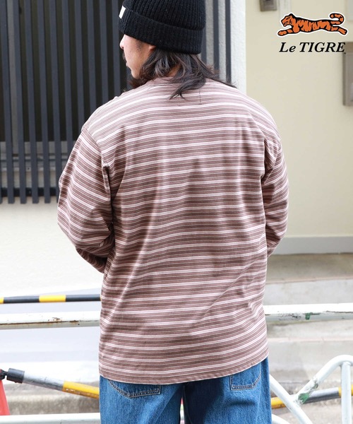 Right-on（ライトオン） tシャツ 「Le TIGRE」マルチボーダーロンT