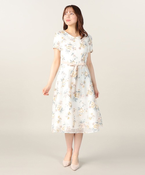 新品　レッセパッセ　ワンピース　半袖　無地 LAISSE PASSE 「LAISSE PASSE」 半袖ワンピース 38 ホワイト